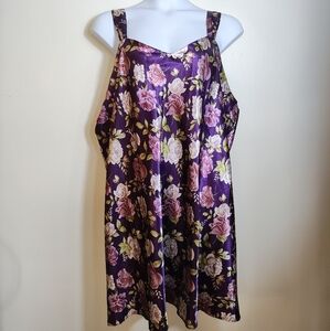 Serenada Women's Multicolor Floral Plus Size Slip Dress Nightgown 4X 30/32